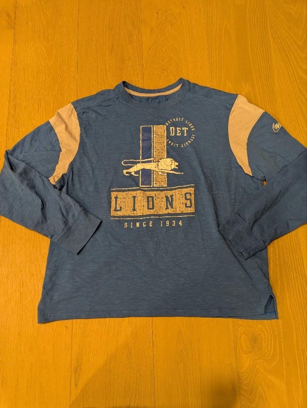Blue Graphic Long-Sleeve Shirt - Classic Lions Design